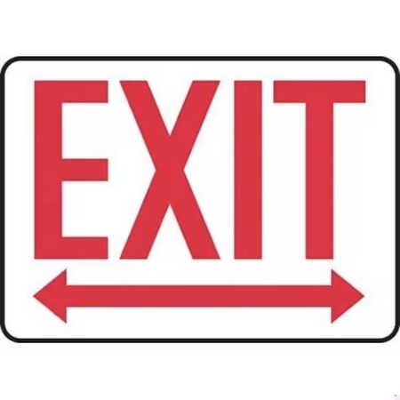 Accuform Exit Sign, Aluma-Lite, 14 in W, 10 in H MEXT519XL